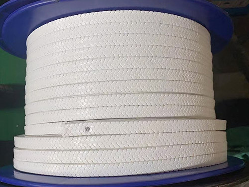 加工無(wú)油白四氟盤根